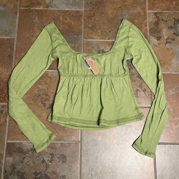 NWT UO BDG Brittney Long Sleeve Babydoll Top - Picture 6 of 6